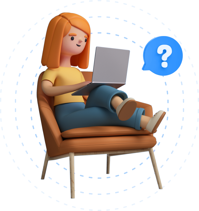 sitting girl with laptop